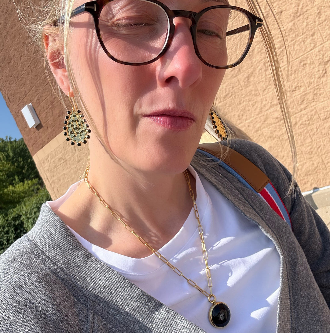 Splash of Color Pendant Necklace 2.0 in Black Onyx