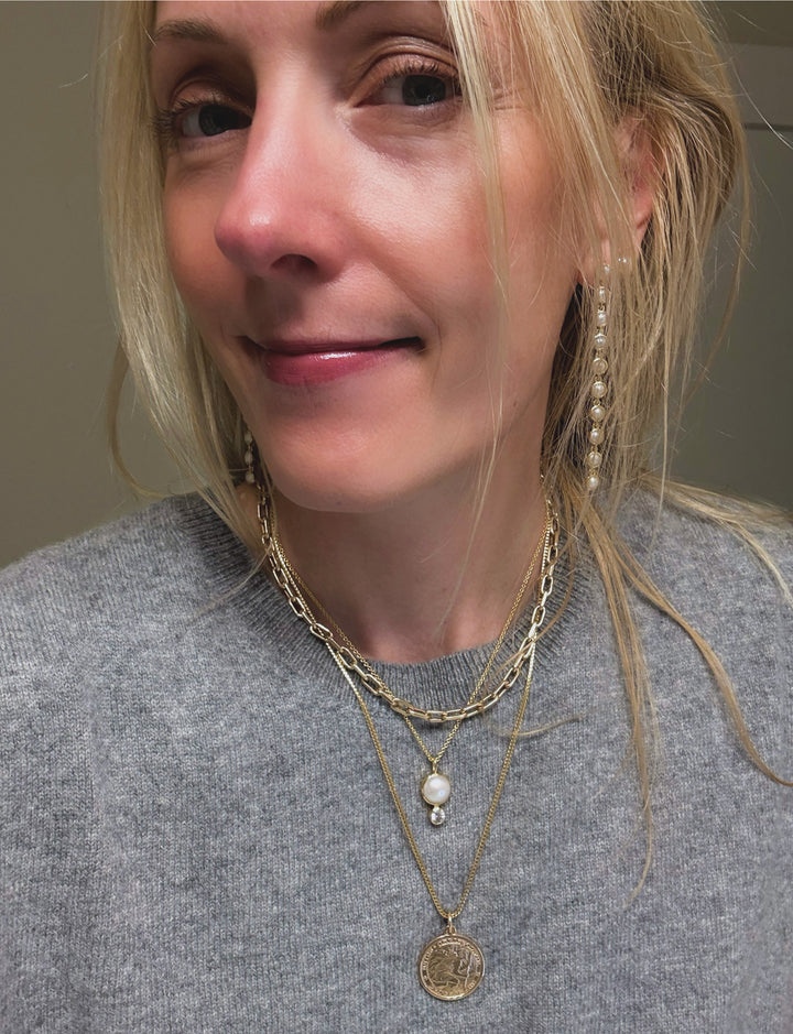 Tini Mini Pendant Necklace in Pearl