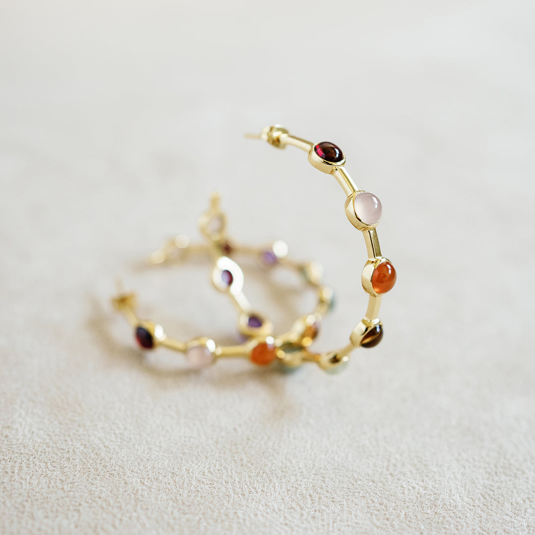 Becky Hoop Earrings in Roy G. Biv