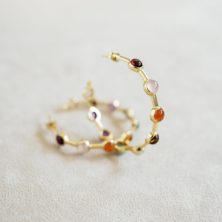 Becky Hoop Earrings in Roy G. Biv