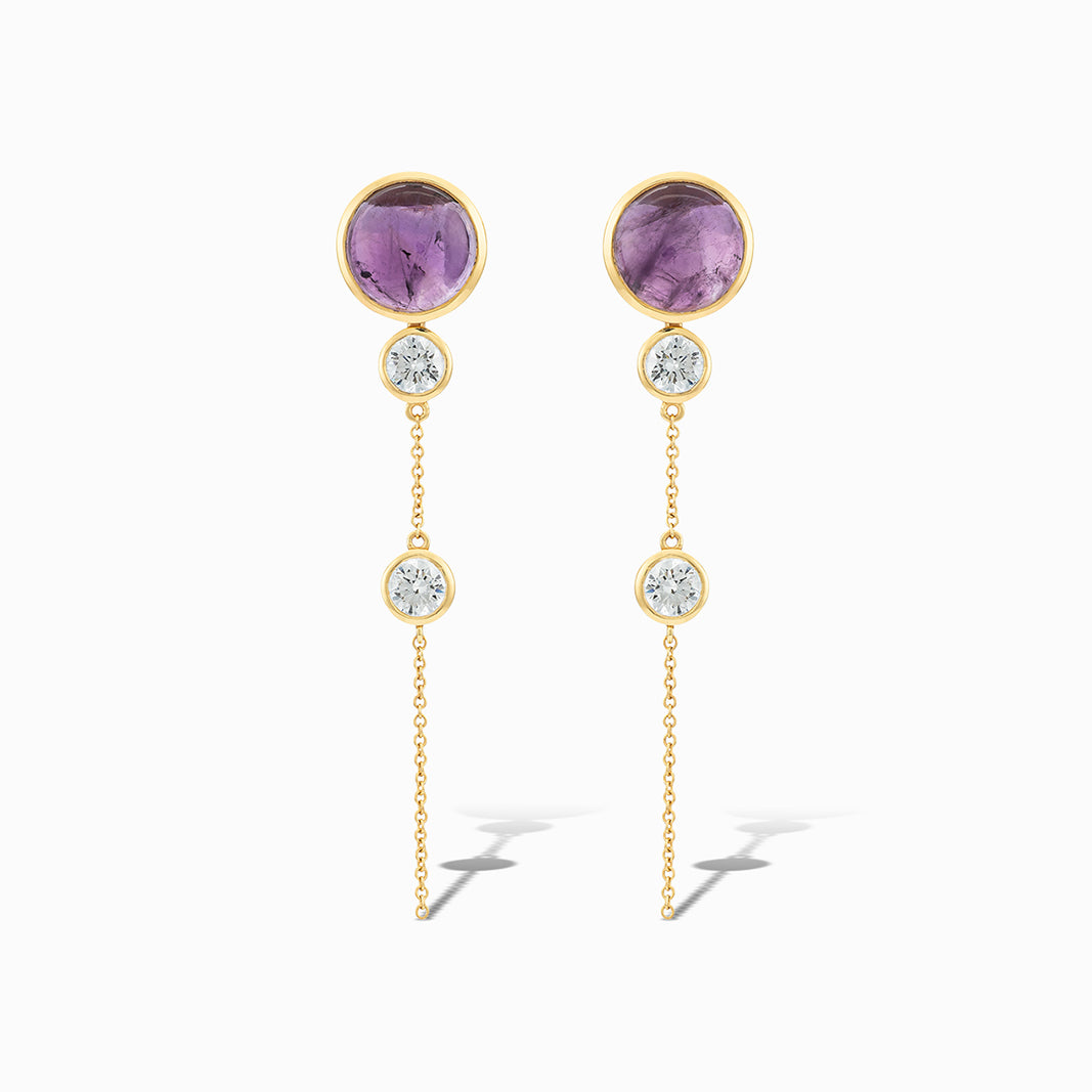 Fallon Drop Earrings in Amethyst