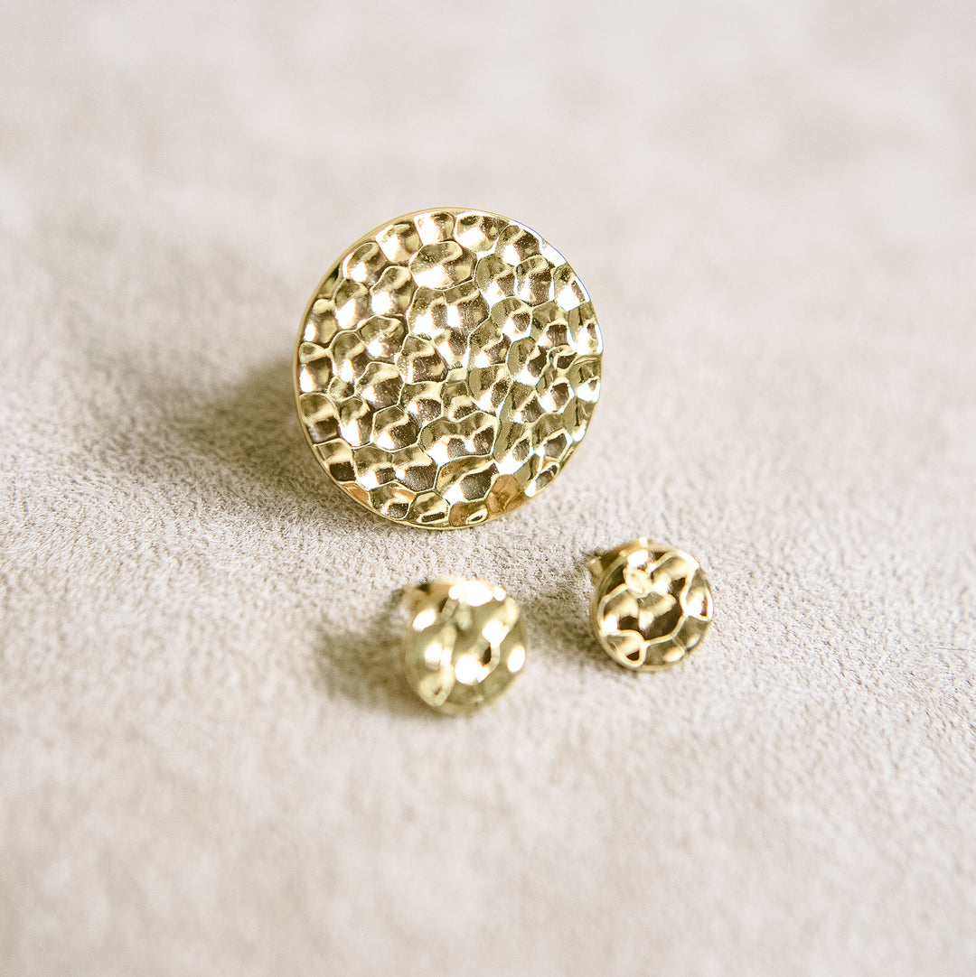 Hammered Gold Circle Ring
