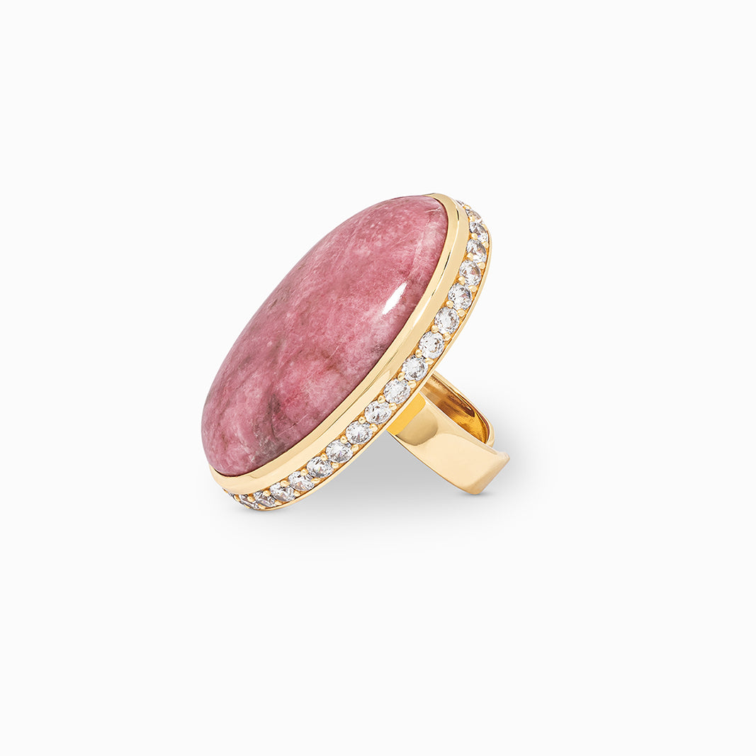 KA Statement Ring in Pink Petalite