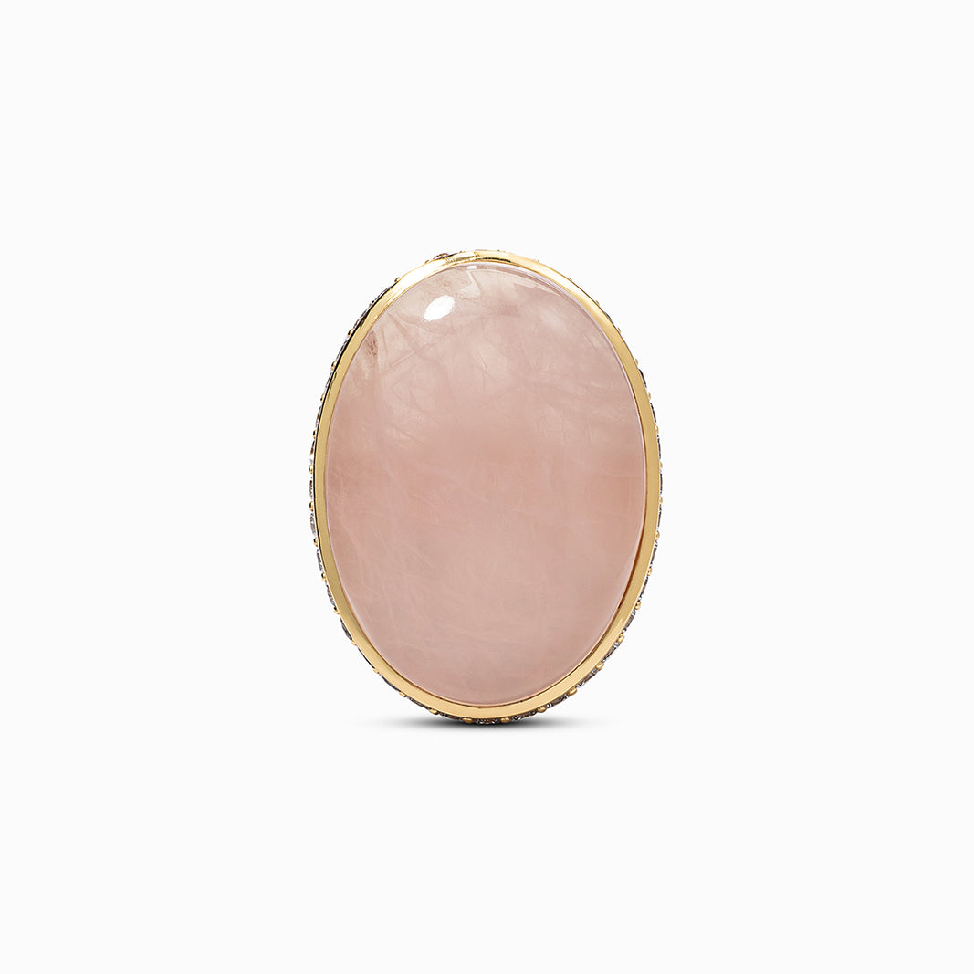 KA Statement Ring in Rose Quartz