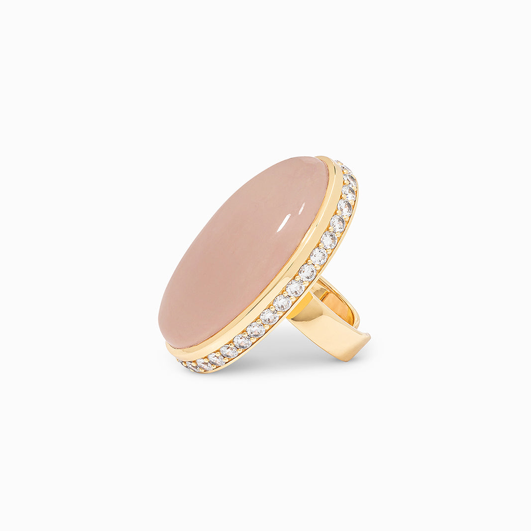 KA Statement Ring in Rose Quartz