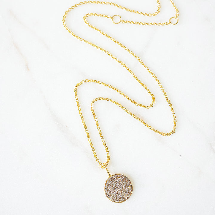 Pavé Cubic Zirconia Pendant Necklace