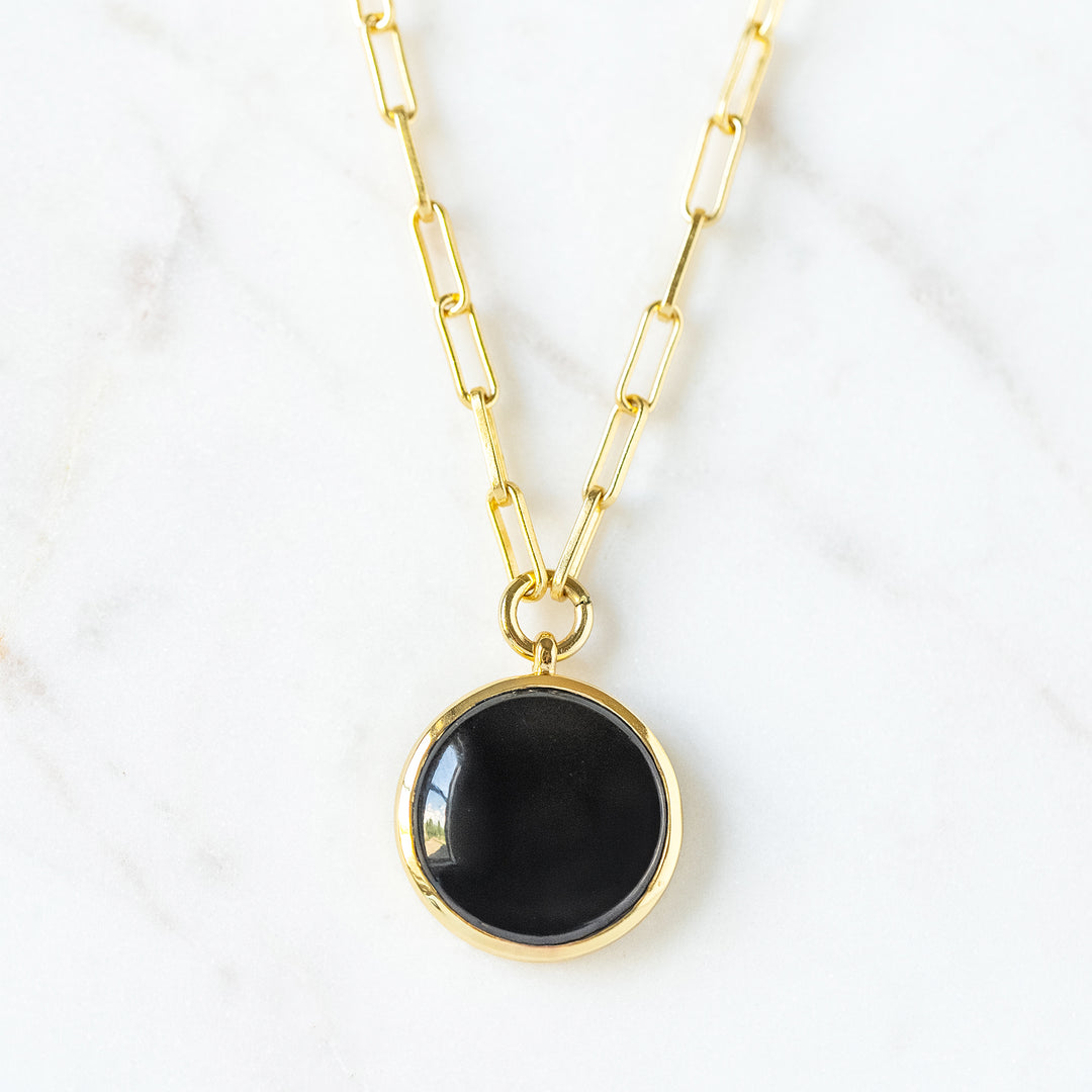 Splash of Color Pendant Necklace 2.0 in Black Onyx
