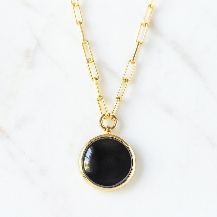 Splash of Color Pendant Necklace 2.0 in Black Onyx
