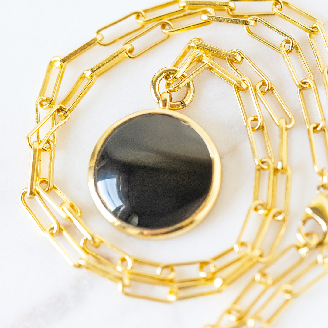 Splash of Color Pendant Necklace 2.0 in Black Onyx