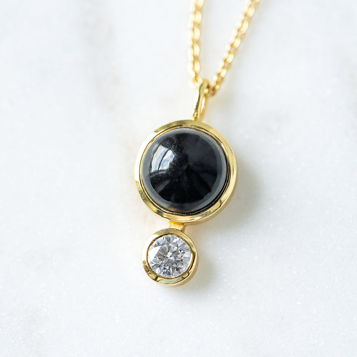Tini Mini Pendant Necklace in Black Onyx