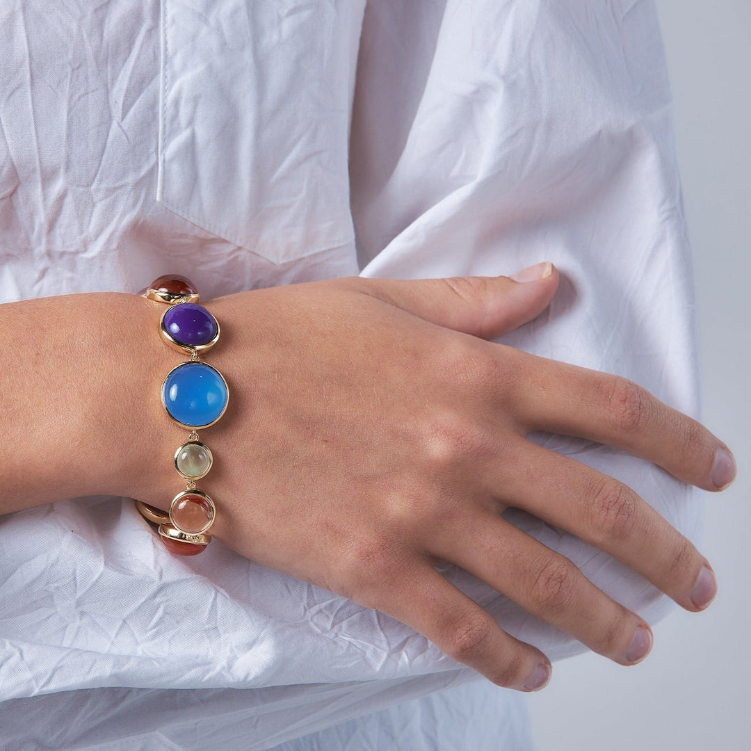 Dropping Circle Bracelet in ROY G. BIV