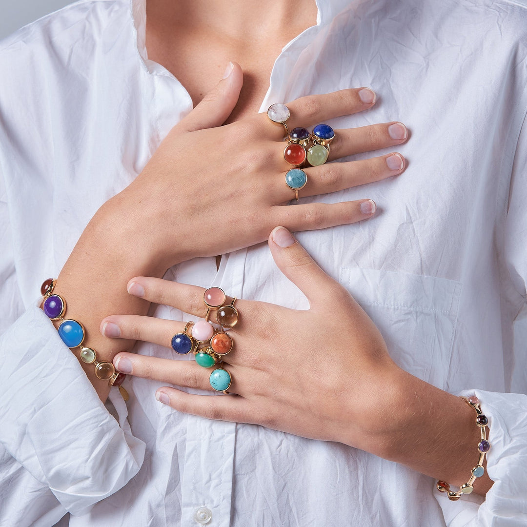 Dropping Circle Bracelet in ROY G. BIV