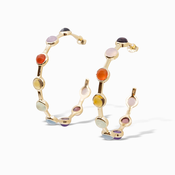 Becky Hoop Earrings in Roy G. Biv