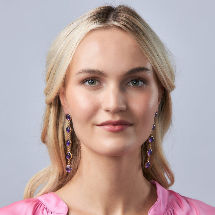 Don't Get Dang'led Earrings in Amethyst