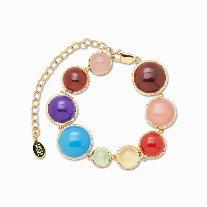 Dropping Circle Bracelet in ROY G. BIV