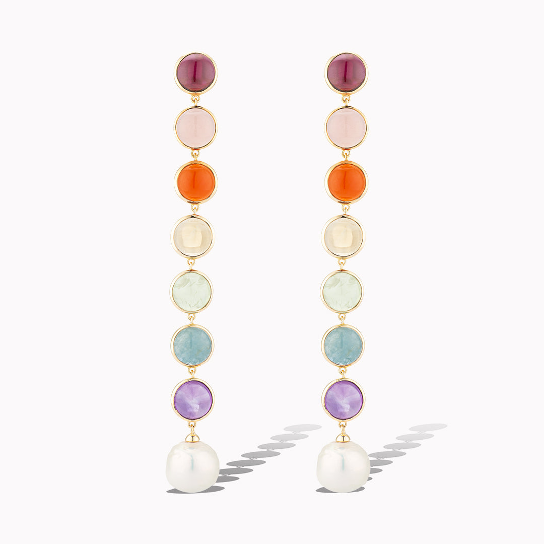 Linear Rainbow Statement Earrings