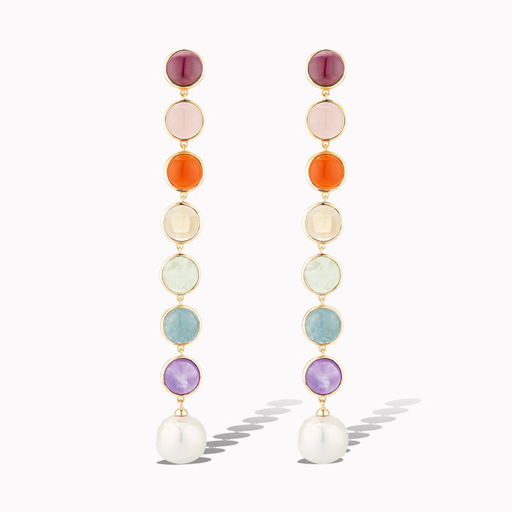 Linear Rainbow Statement Earrings