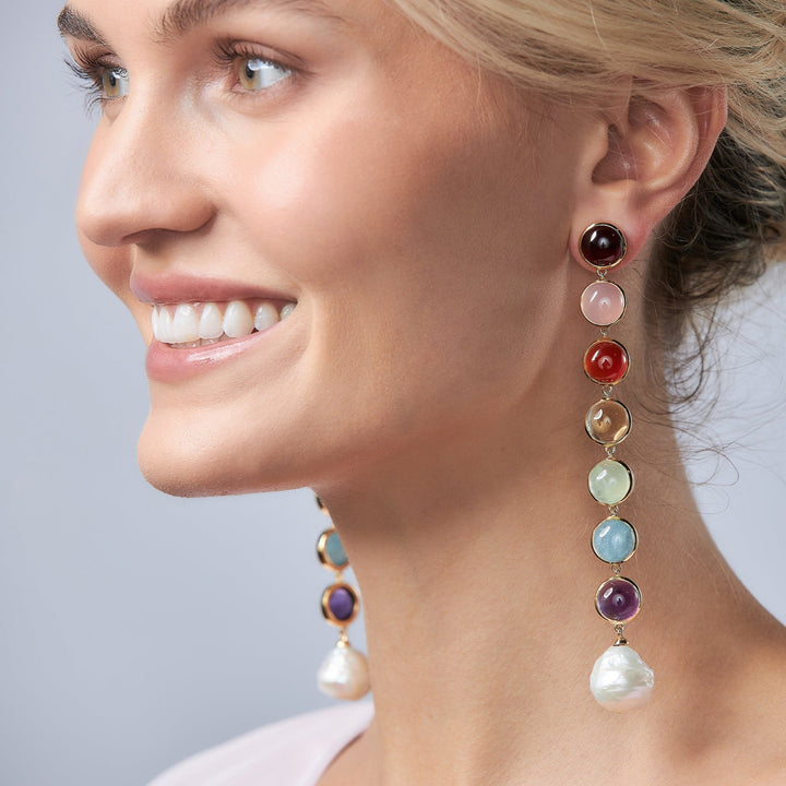 Linear Rainbow Statement Earrings