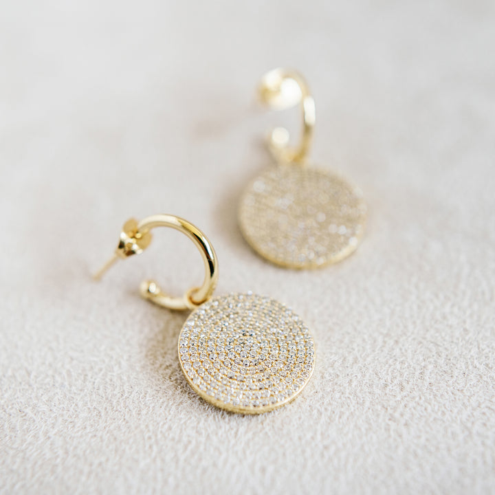 1000 Points of Light Huggie Hoop Earrings in Pavé Cubic Zirconia