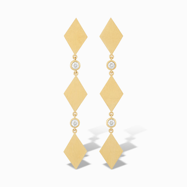 Diamonds Do Sparkle Drop Earrings in Gold