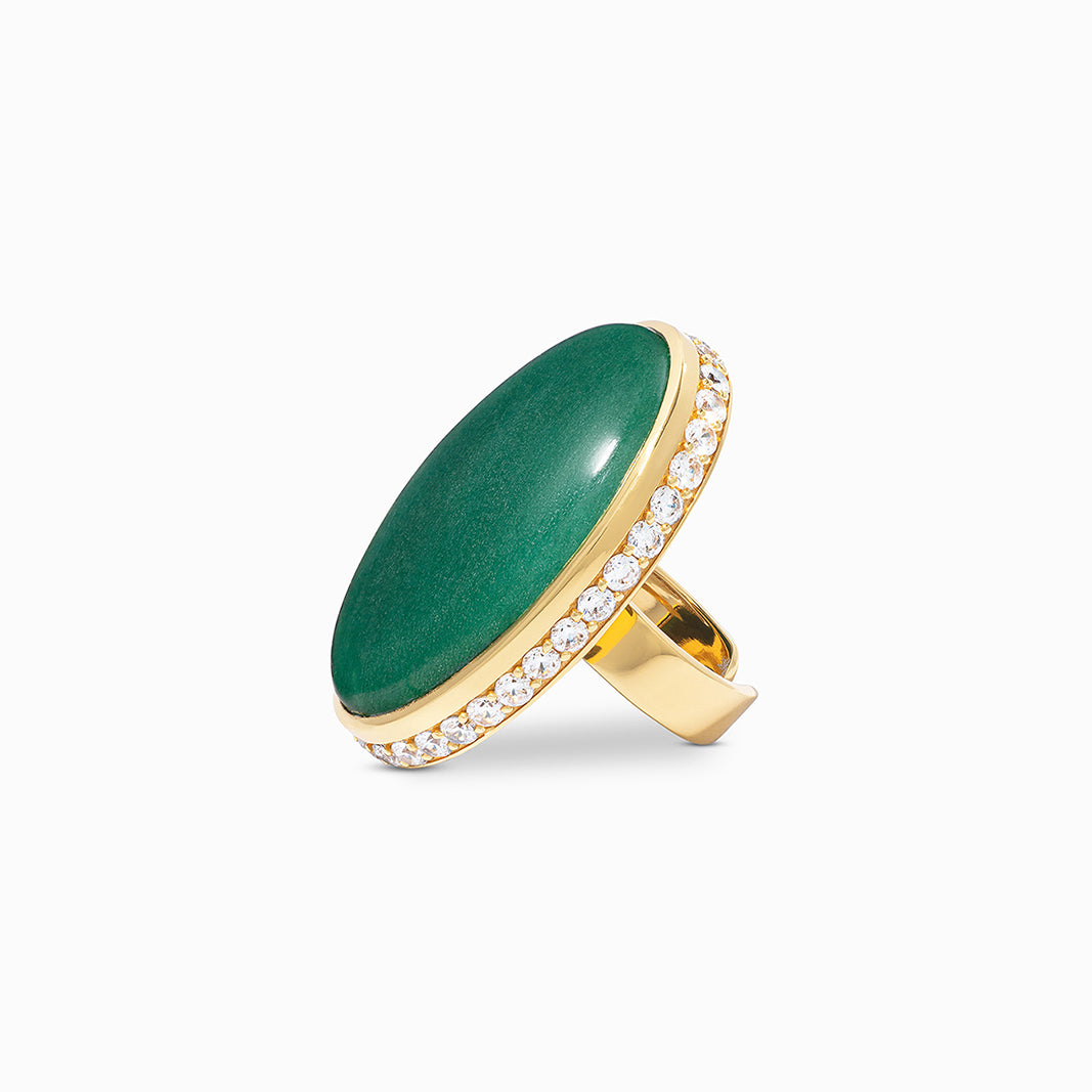 KA Statement Ring in Green Aventurine