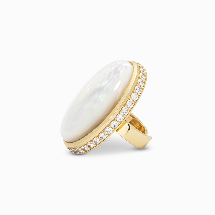 KA Statement Ring in Mother of Pearl