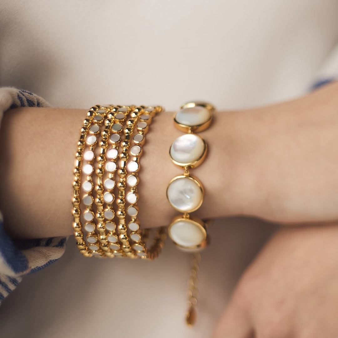 Mother of Pearl Bangle Bracelet
