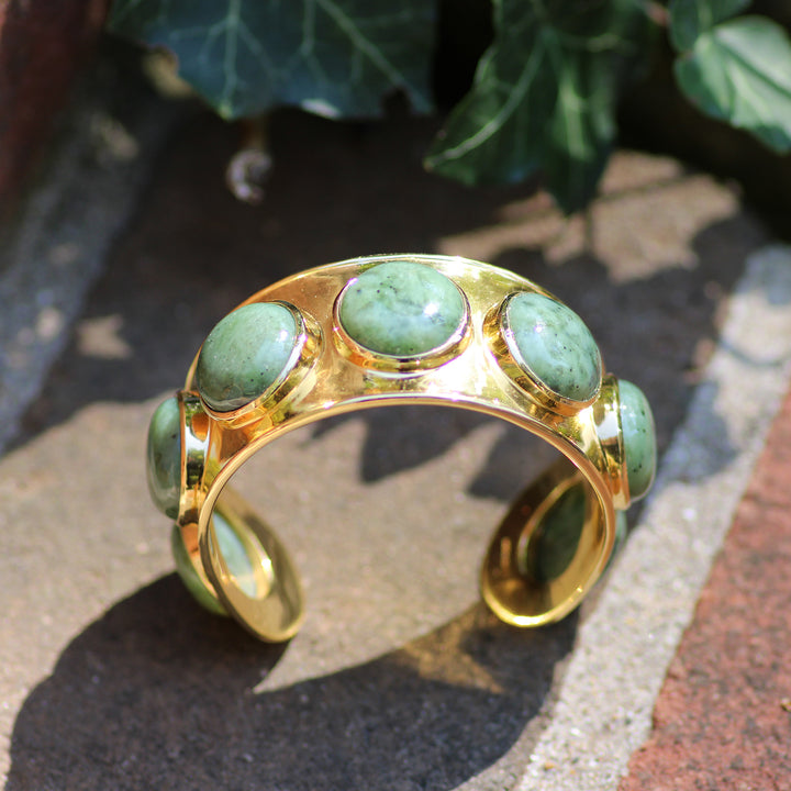 Nephrite Jade Large Cuff Bracelet