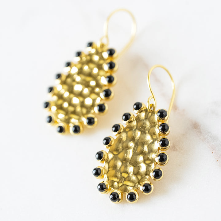 Tear Drop Earrings in Black Onyx aka "The Mrs. Pulcanio"