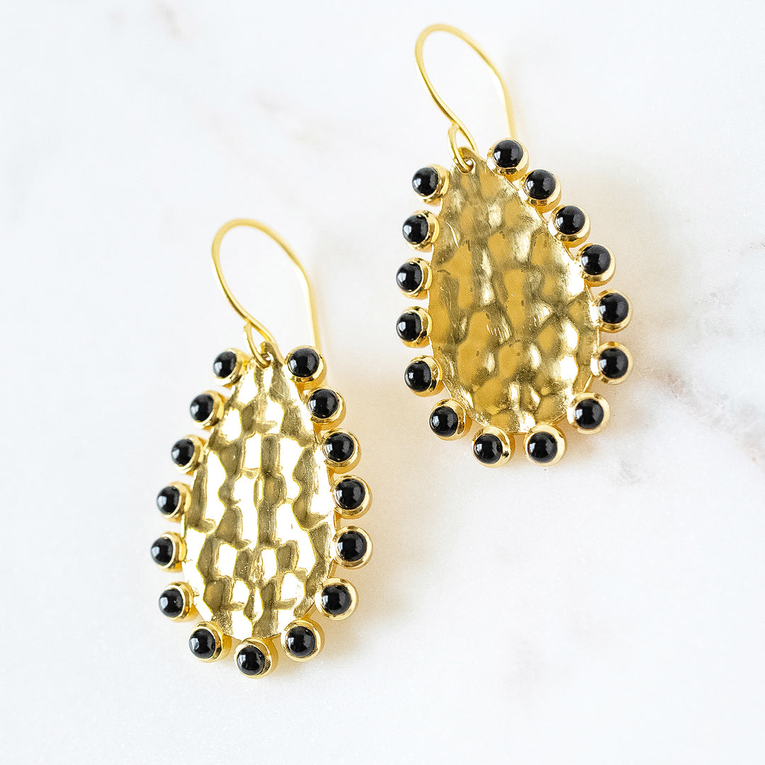 Tear Drop Earrings in Black Onyx aka "The Mrs. Pulcanio"