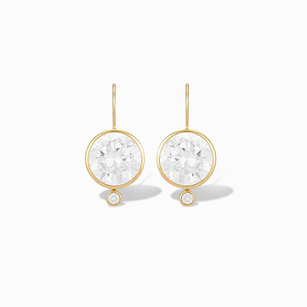 Tini Mini Drop Earrings in Cubic Zirconia