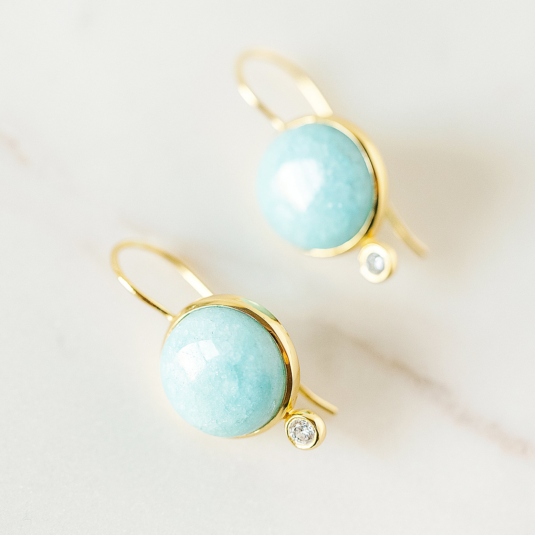 【関税込み】Tao Earrings in Turquoise Blue l Turquoise Dangle Earrings – Taos Rockers