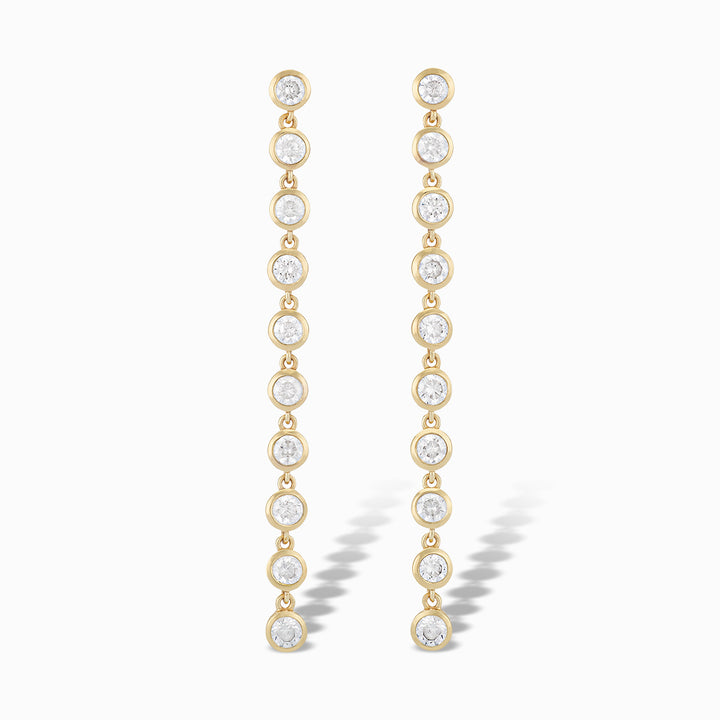 Trails Drop Earrings in Cubic Zirconia