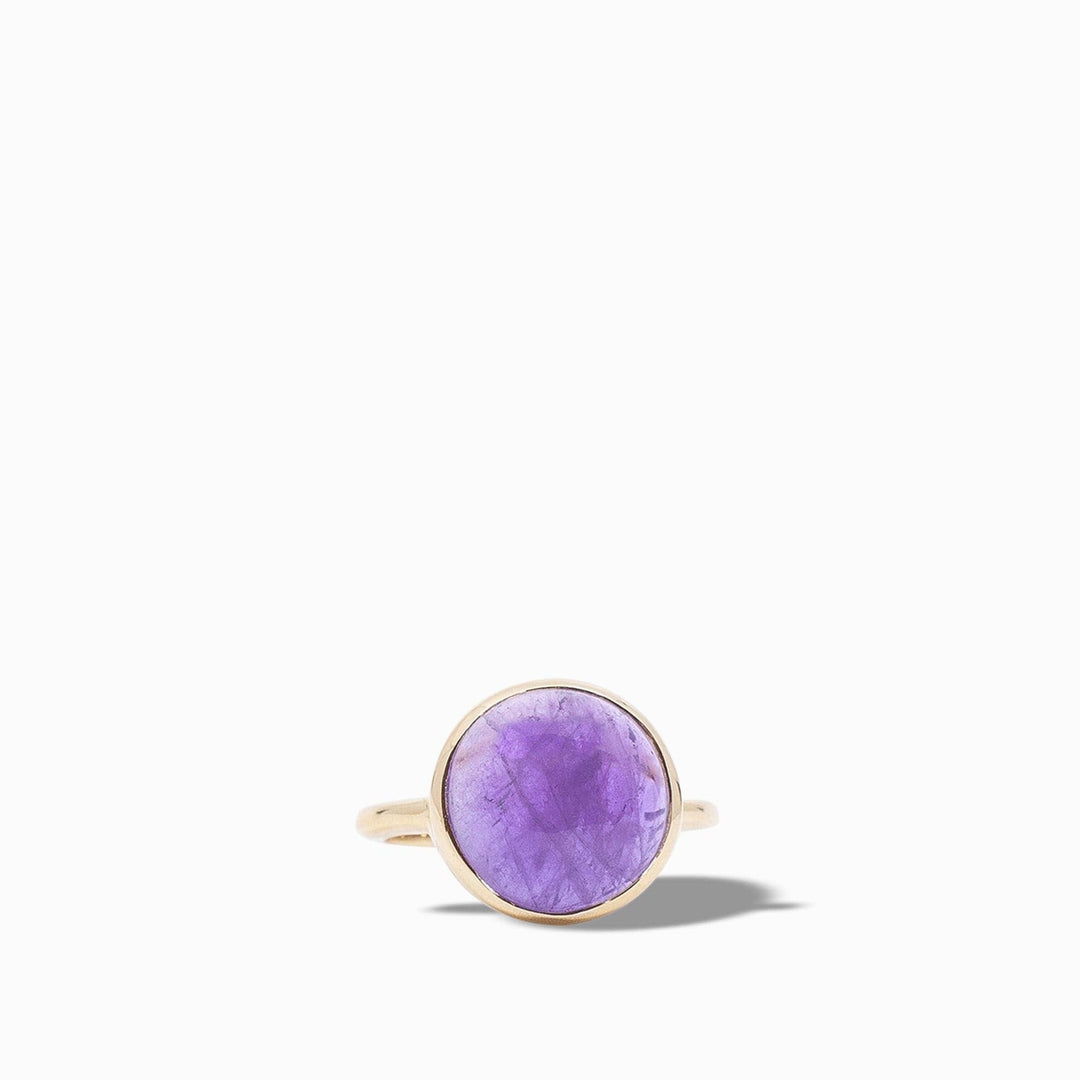 Laura Foote Designs gold and amethyst ring, Gold rings are made with genuine amethyst & 14k gold vermeil. 