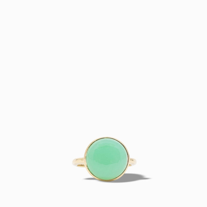 Rainbow Ring in Green Chrysoprase