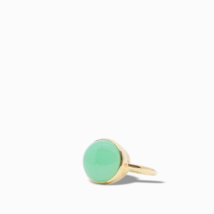 Rainbow Ring in Green Chrysoprase