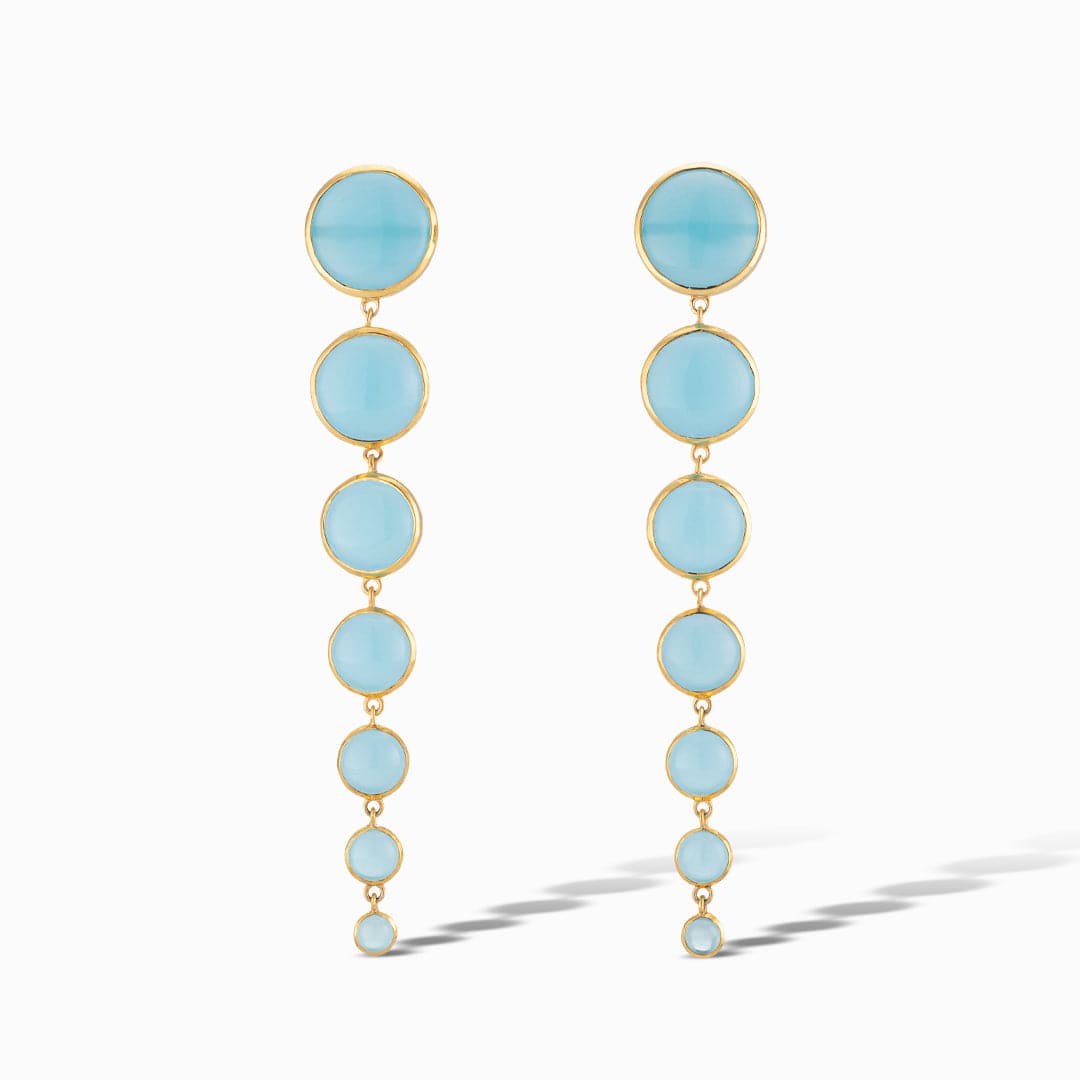 DROPPING CIRCLES in AQUAMARINE - Laura Foote Designs