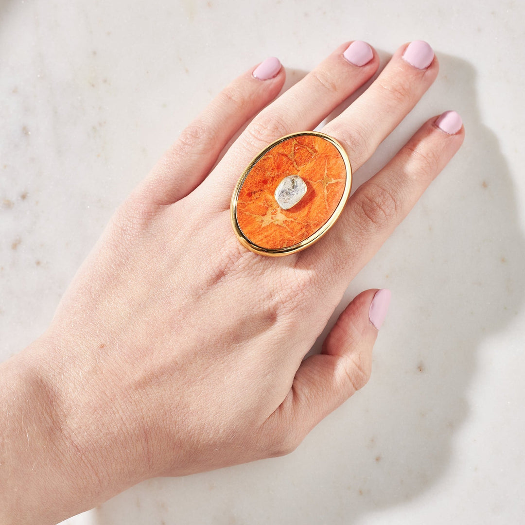 Cam's Statement Ring in Sponges Coral