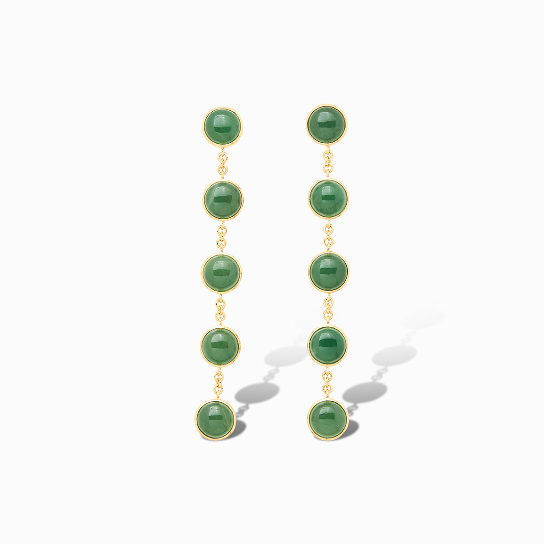 Don't Get Dang'led Earrings in Green Aventurine