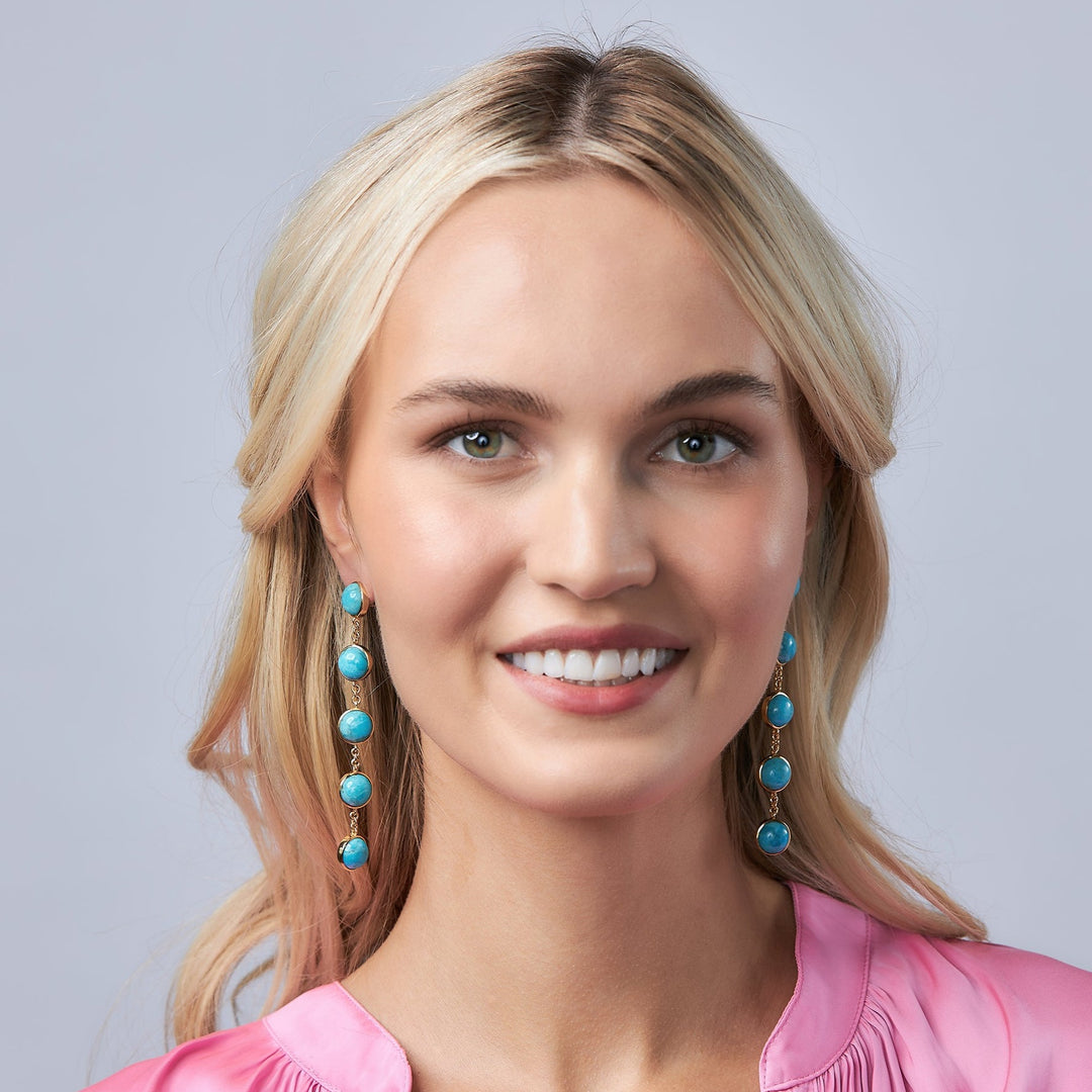 Don't Get Dang'Led Earrings in Blue Mohave Turquoise