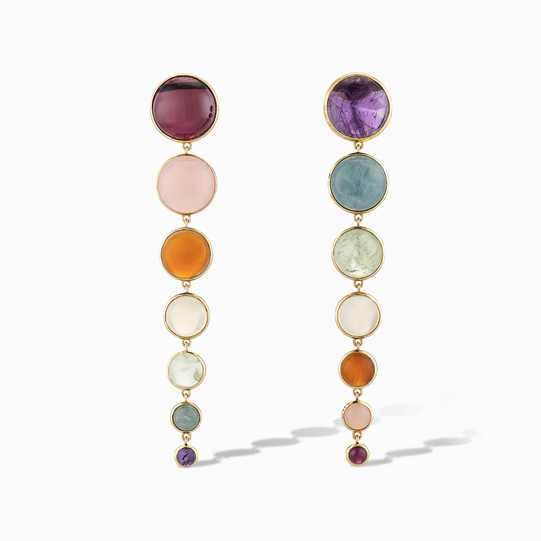 Dropping Circles Earrings in Roy G. Biv