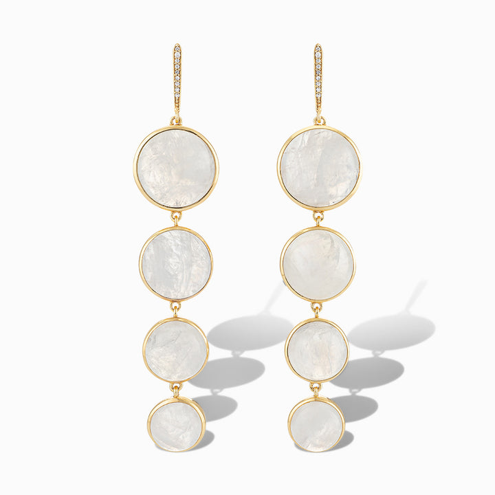 Happy Drop Earrings in Moonstone