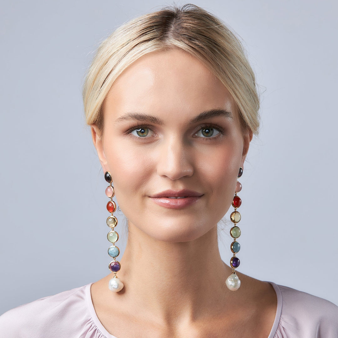 Linear Rainbow Statement Earrings