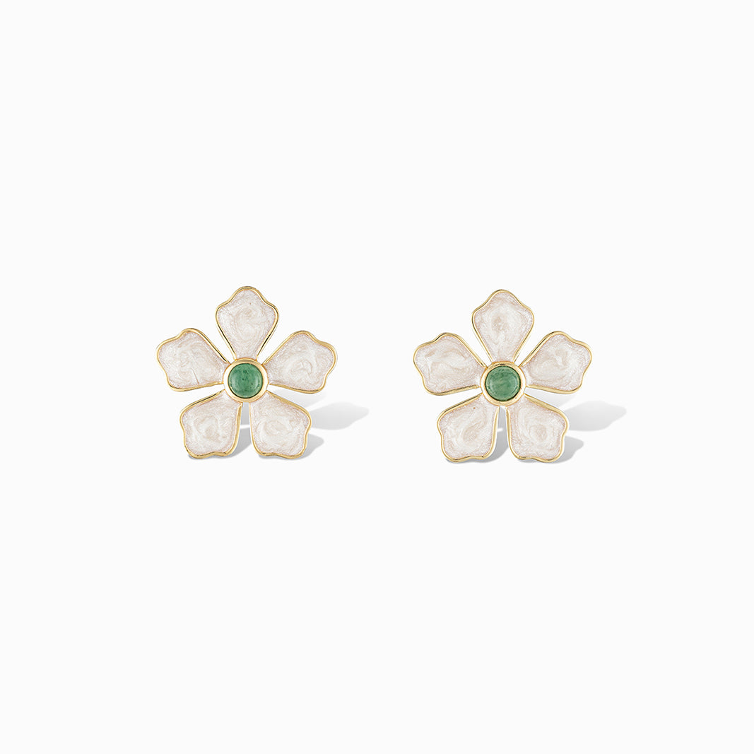 Maggie Stud Earrings in Green Aventurine