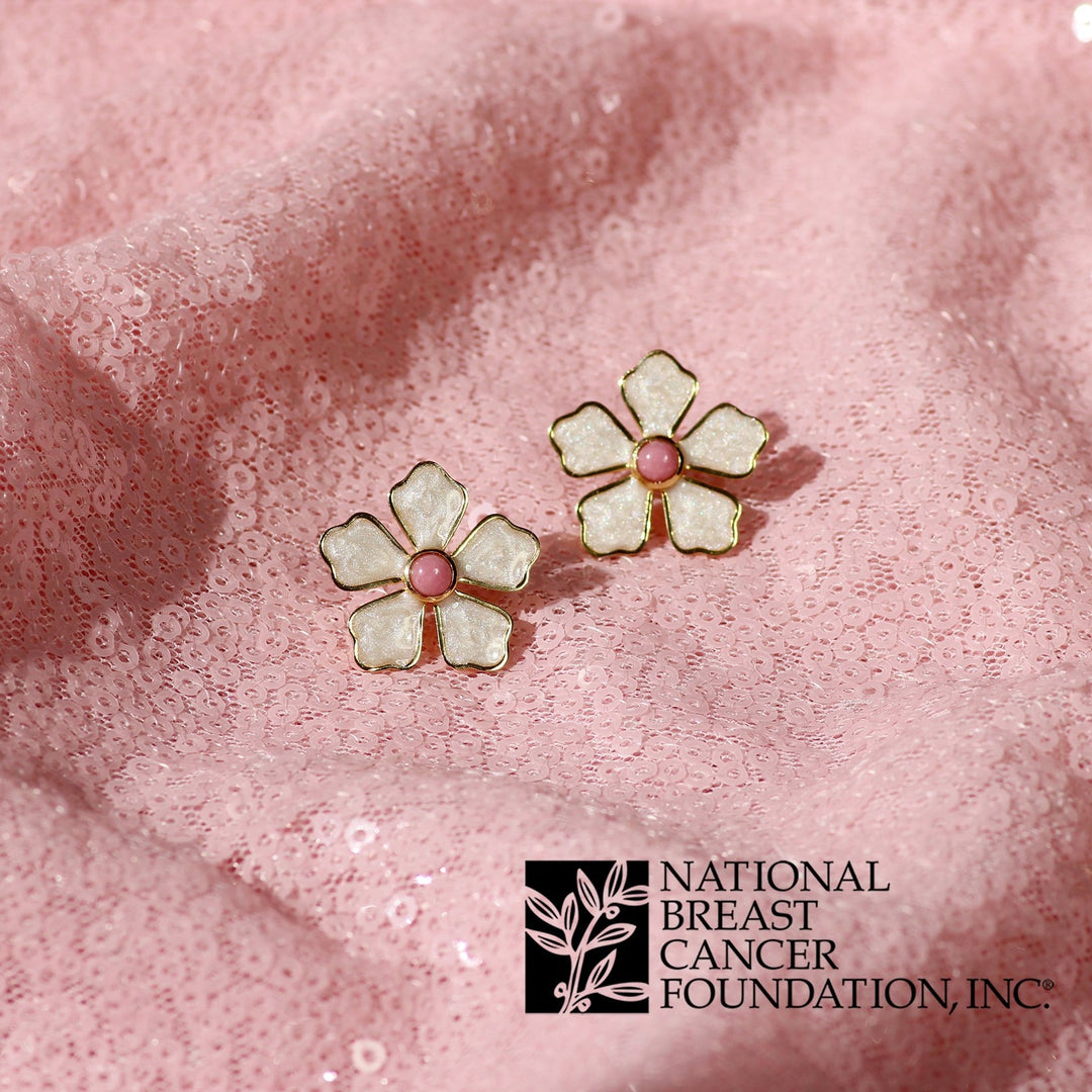 Maggie Stud Earrings in Pink Petalite