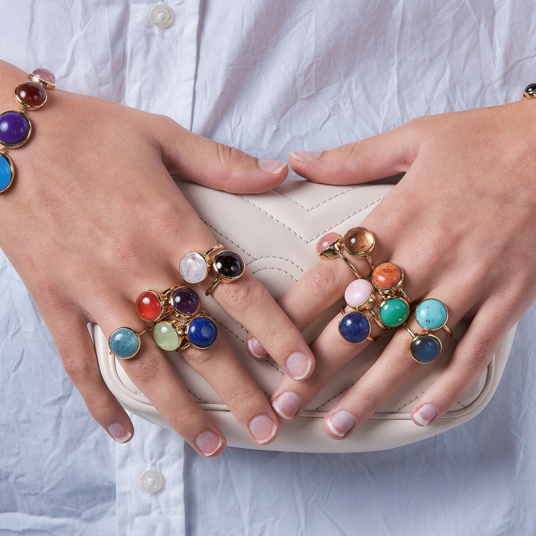 Rainbow Ring in Black Onyx