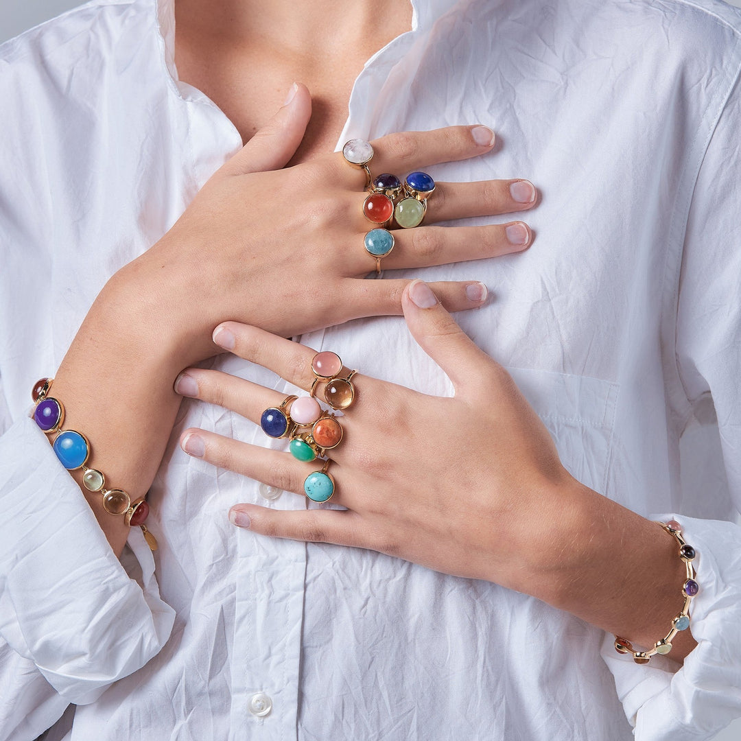 Rainbow Ring in Blue Mohave Turquoise