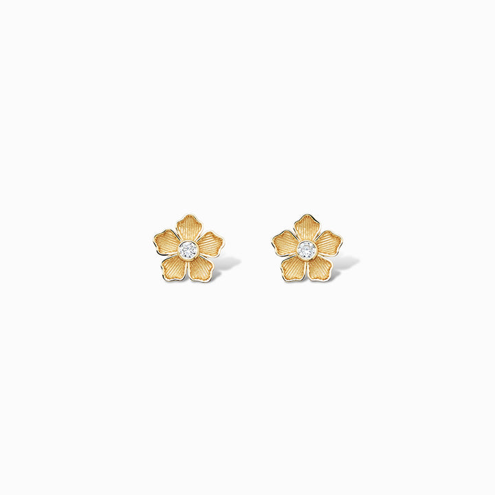 Small Flower Stud Earrings in Cubic Zirconia