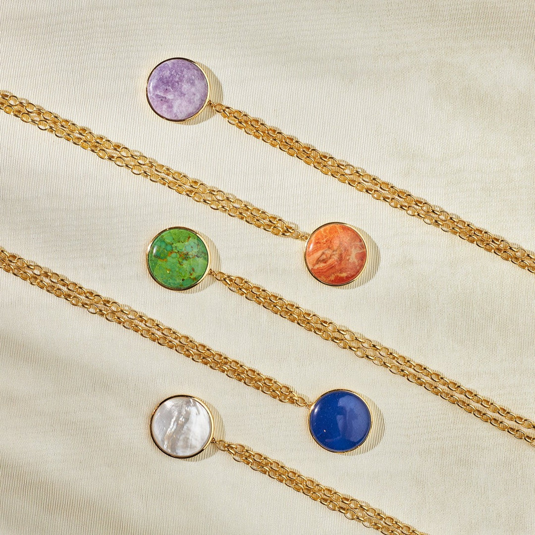 Splash of Color Pendant Necklace in Lepidolite