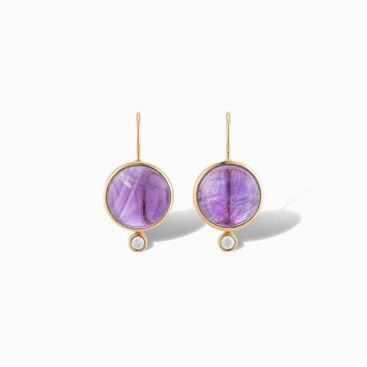 Tini Mini Drop Earrings in Amethyst